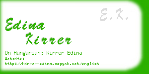 edina kirrer business card